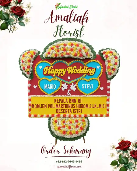 Papan Bunga Pernikahan Yudha Karya Jitu